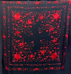 Handmade Manila Embroidered Shawl. Natural Silk. Ref. 1010615NGRJ 314.050€ #500351010615NGRJ